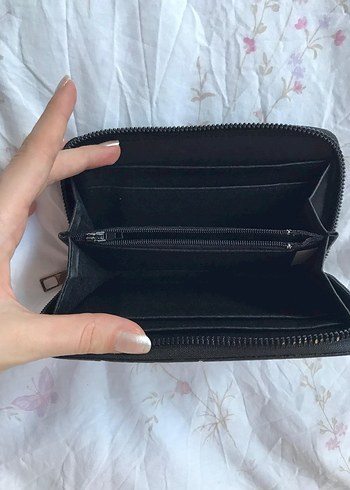 Siyah Deri Fermuarlı Kadın Cüzdanı - Görsel 2