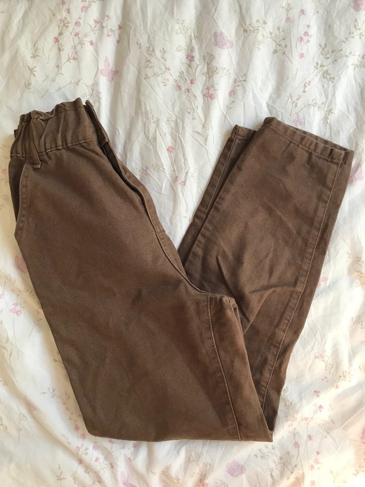 kahverengi kot pantolon - Görsel 4