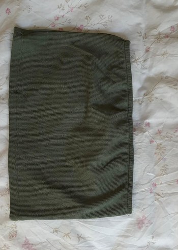 Kadınlar için Haki straplez crop - Görsel 2