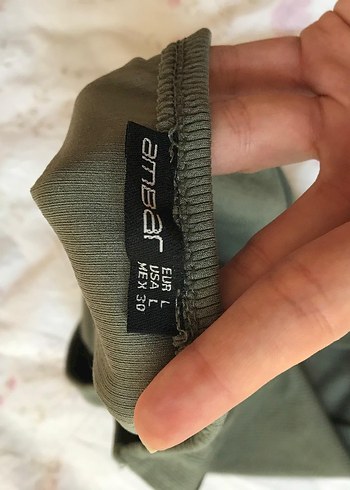 Kadınlar için Haki straplez crop - Görsel 3