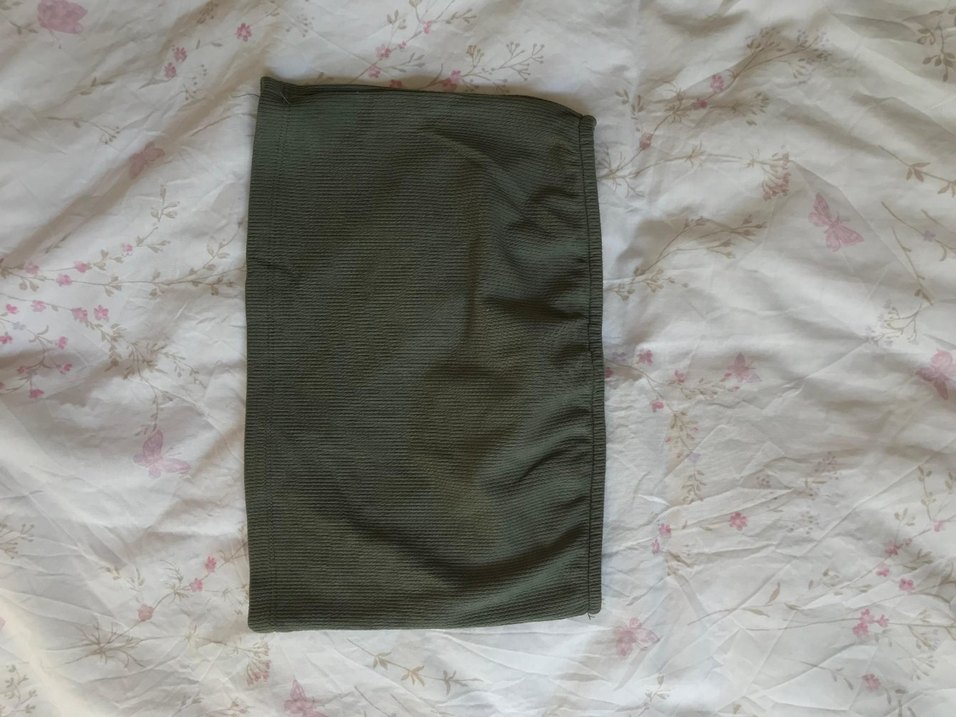 Kadınlar için Haki straplez crop - Görsel 2