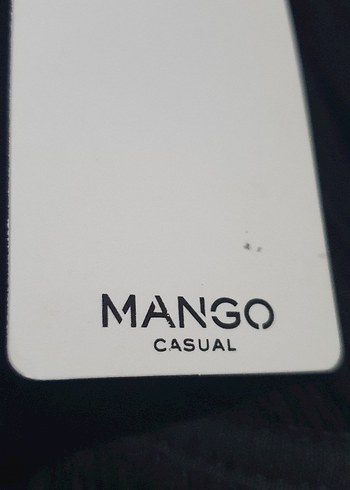 36 Beden Siyah V Yaka diz üstü Drapeli Mango Elbise