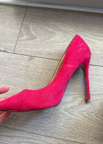 Koton Pembe Süet Stiletto Kadın Topuklu Ayakkabı