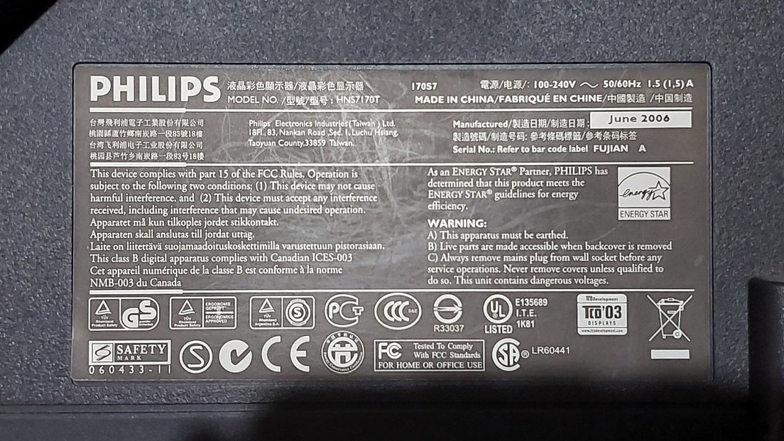 Philips 170S 17 inch Siyah Monitör - Görsel 4