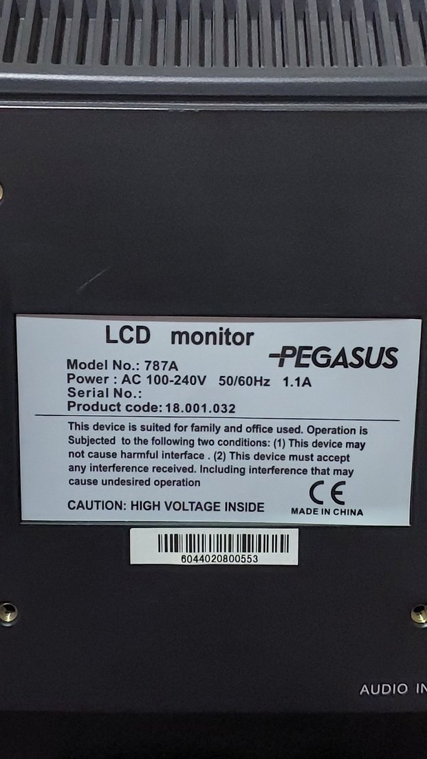 Pegasus 17 inch Siyah Renkli Monitör - Görsel 2