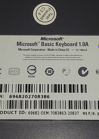 Microsoft Siyah Kablolu Klavye - Görsel 6