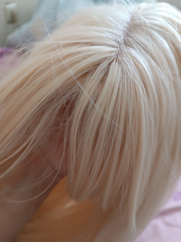 sarı uzun düz peruk - Görsel 2