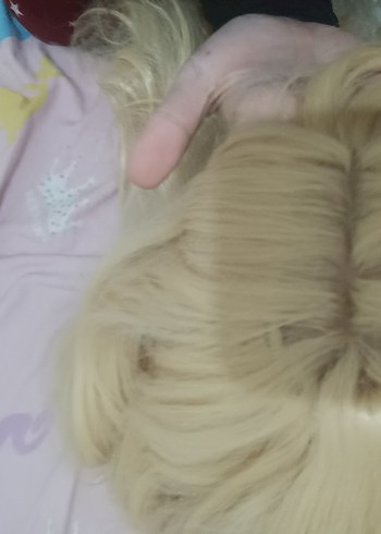 sarı dalgalı peruk - Görsel 5