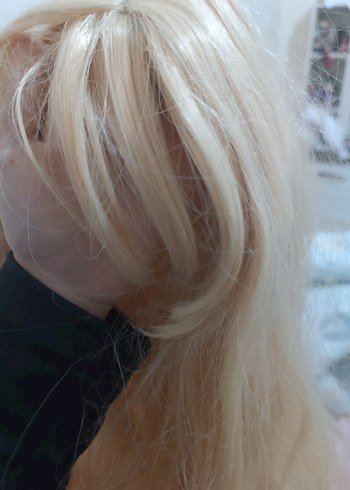 sarı dalgalı peruk - Görsel 4