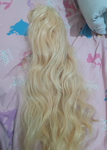 sarı dalgalı peruk - Görsel 2