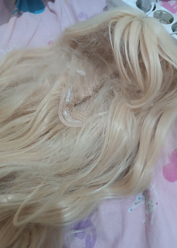 sarı dalgalı peruk - Görsel 7