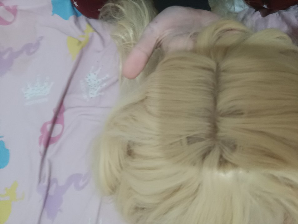 sarı dalgalı peruk - Görsel 5