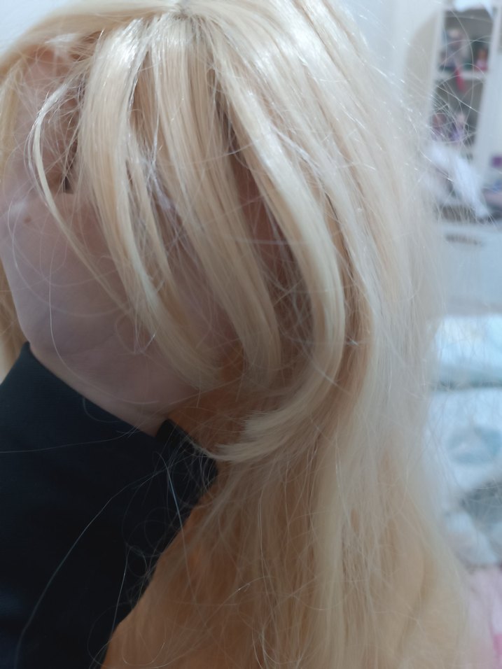 sarı dalgalı peruk - Görsel 4