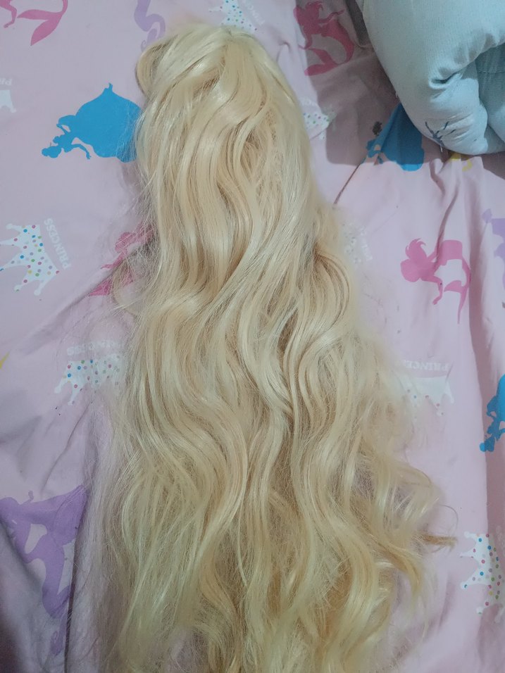 sarı dalgalı peruk - Görsel 2