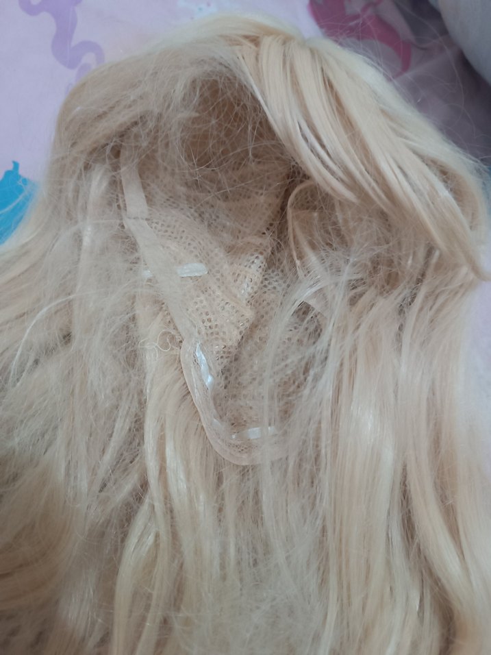 sarı dalgalı peruk - Görsel 3