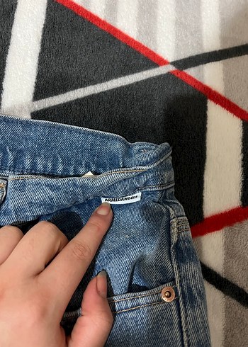 Gri Mavi Bol Kesim Midi Kot Pantolon - Görsel 4