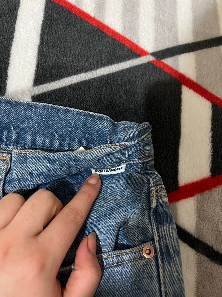 Gri Mavi Bol Kesim Midi Kot Pantolon - Görsel 4