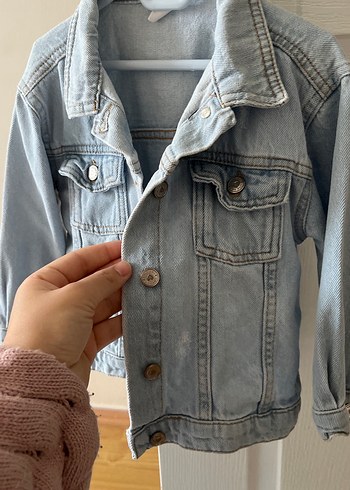 Unisex Çocuk Mavi Denim Ceket - Görsel 3