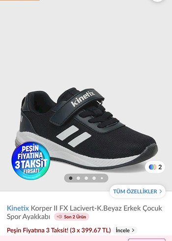 Kinetix lacivert Erkek Çocuk Spor Ayakkabı - Görsel 7