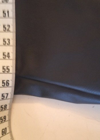 Düğmeli Siyah Parlak Deri Kadın Ceket - Görsel 7