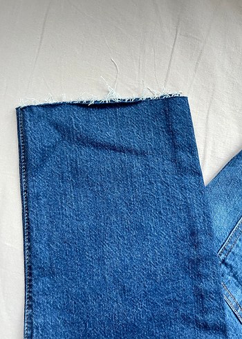 Düz Mavi Denim Kadın Jean - Görsel 6