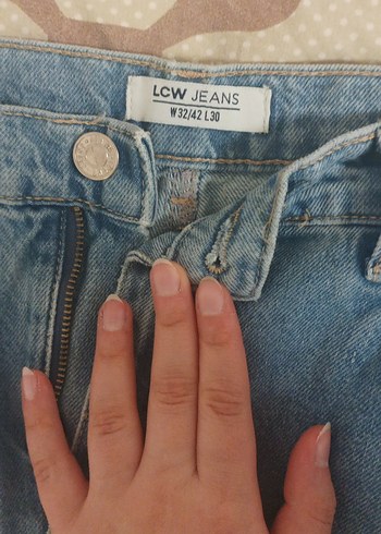 Kadın Açık Mavi Rahat Kesim Kot Pantolon - Görsel 2