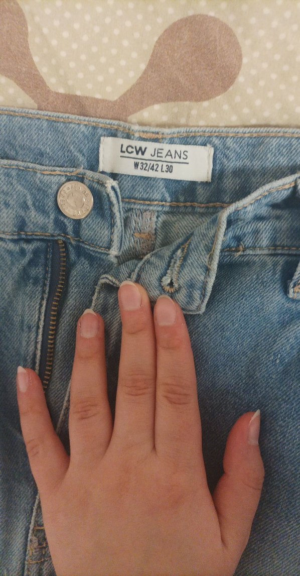 Kadın Açık Mavi Rahat Kesim Kot Pantolon - Görsel 2