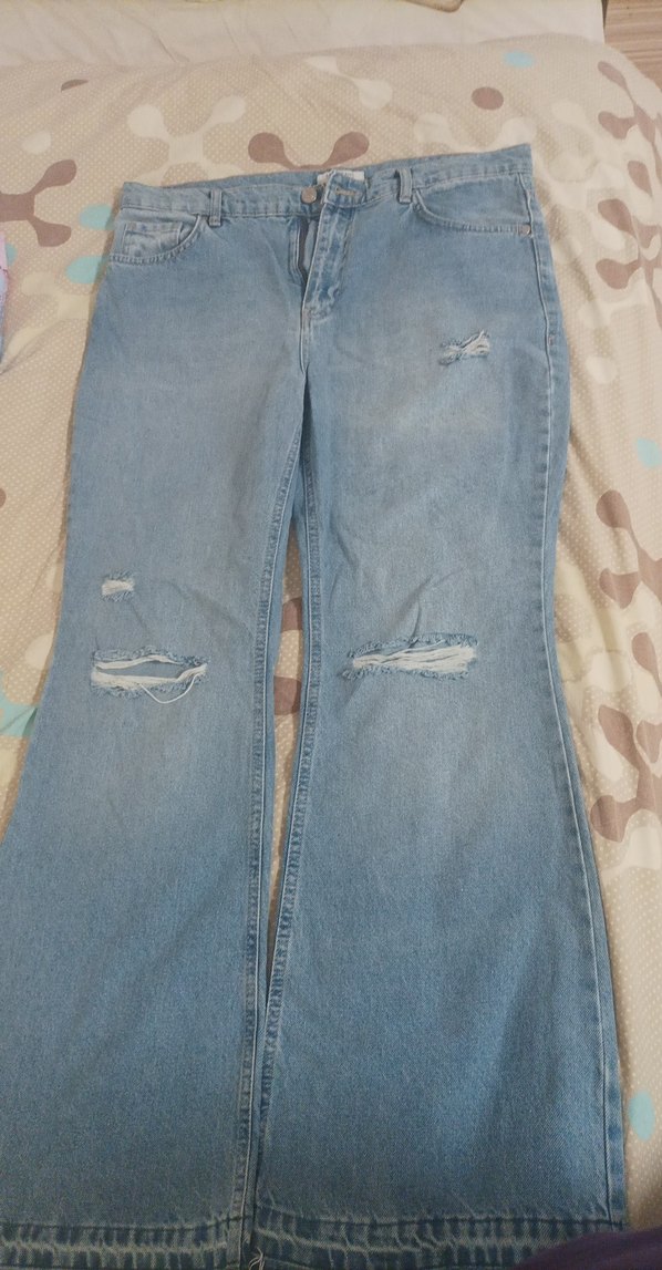 Kadın Açık Mavi Rahat Kesim Kot Pantolon - Görsel 3