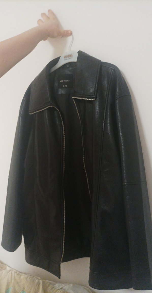 Siyah Deri Kadın Ceket Midi Boy - Görsel 3