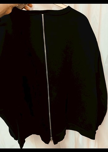 Siyah Basic Kadın Sweatshirt - Görsel 3