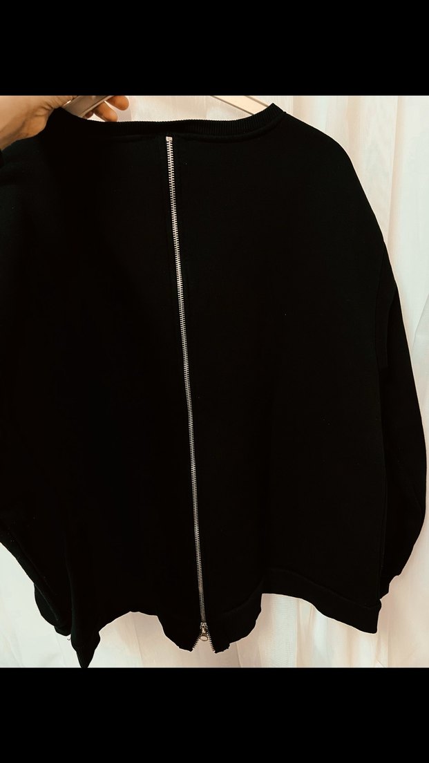 Siyah Basic Kadın Sweatshirt - Görsel 3