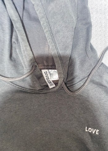 m Beden Gri Kapüşonlu Kadın Sweatshirt