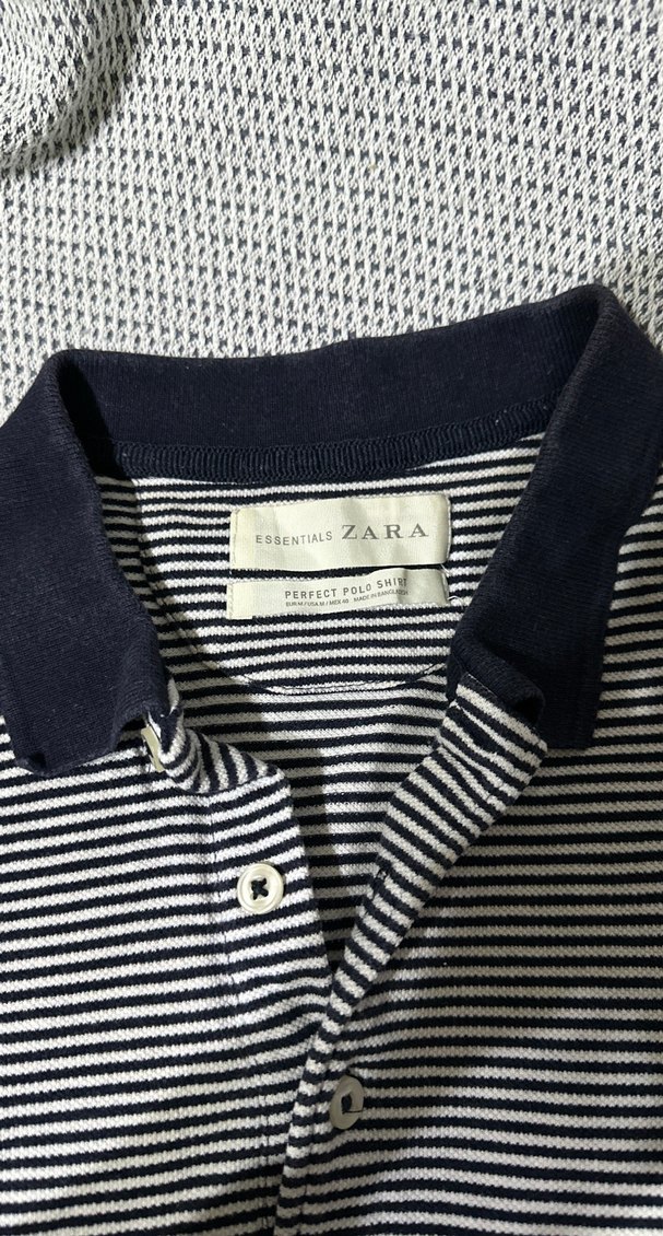 Erkek Gri Çizgili Pamuklu Polo Tişört - Görsel 3