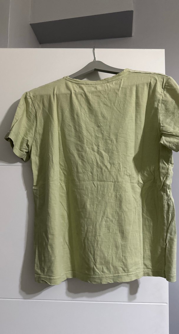 Erkek Yeşil Baskılı Kısa Kollu Tişört - Görsel 2