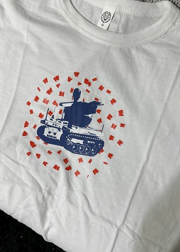 Beyaz Baskılı Erkek Tişört - Görsel 3