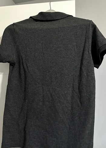 Gri Kısa Kollu Polo Tişört - Görsel 2