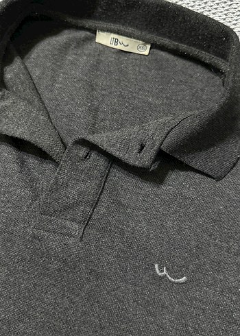 Gri Kısa Kollu Polo Tişört - Görsel 3