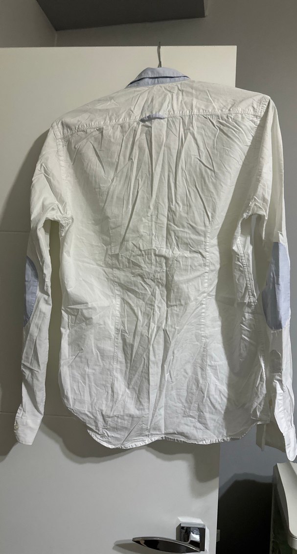 Düğmeli Beyaz Erkek Gömlek - Görsel 3