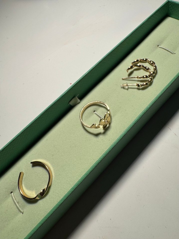 Gold Rengi 5'li Yüzük Seti - Çoklu Yüzük - Görsel 2