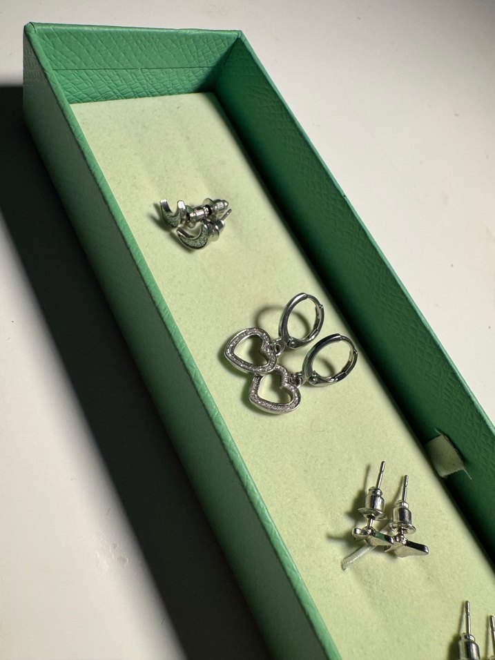 Gümüş Rengi 6'lı Küpe Seti - Görsel 3