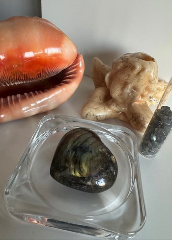 Kalp Form Labradorit + Enerji Taşı - Görsel 2