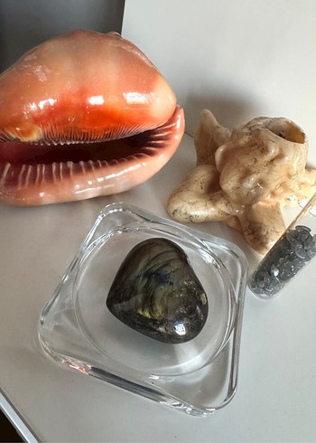 Kalp Form Labradorit + Enerji Taşı - Görsel 3