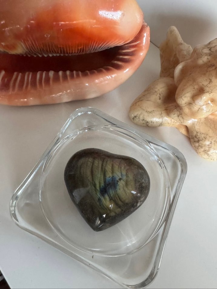 Kalp Form Labradorit + Enerji Taşı - Görsel 4