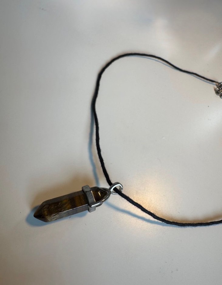 Kaplan Gözü Doğal Taş Kolye - Görsel 2