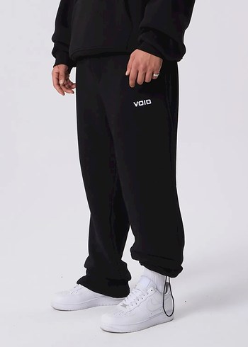 VOID Siyah Premium Ayarlanabilir Paça Oversize Eşofman - Görsel 3