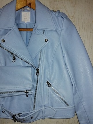 ZARA SMALL SİZE BEBEMAVİ KISA DERİ CEKET 