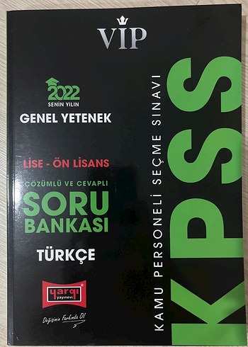 2022 KPSS Genel Yetenek Türkçe Soru Bankası