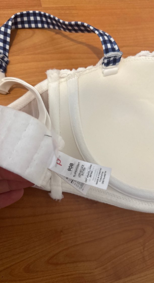 Beyaz Dantel Brodeli Bohem Sütyen 90B - Görsel 3