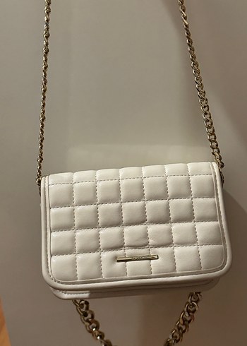 Bershka çanta Bej Deri Kapitone Kadın Çanta - Görsel 3