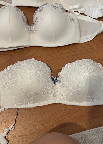 95B Nakışlı Beyaz  Sütyen LOTUS LACE - Görsel 3